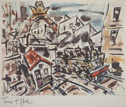 Gen PAUL (1895-1975)
Eiffel Tower, Paris
Lithograph...