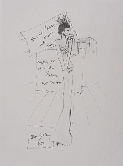 Jean COCTEAU (1889-1963)
Bacchante au chapeau...
