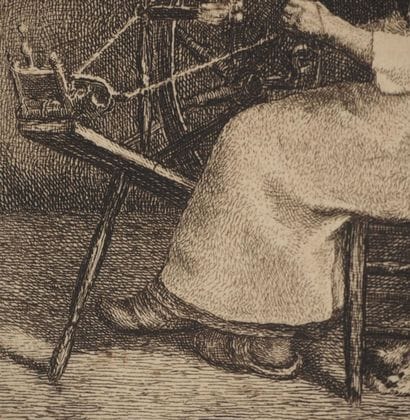 Jean François MILLET (1814-1875)
La fileuse
Gravure...