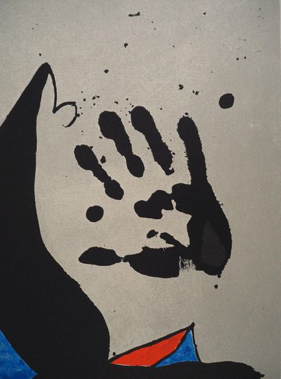 Joan MIRO (1893-1983)
Femme à l'oiseau, 1970
Lithographie...