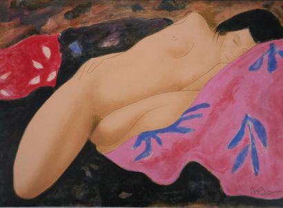 Alain BONNEFOIT (born 1937)
Sleeping nude,...