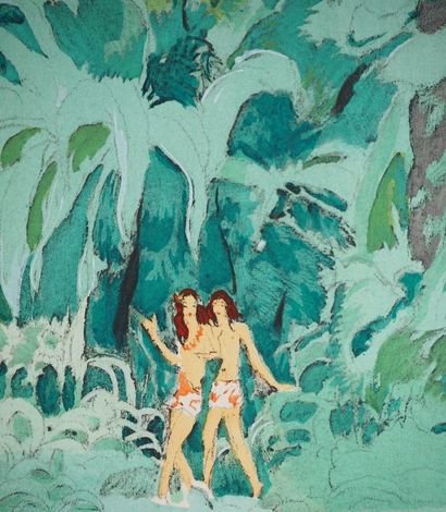 Jean-Gabriel DOMERGUE (1889-1968)
Tahitiennes...
