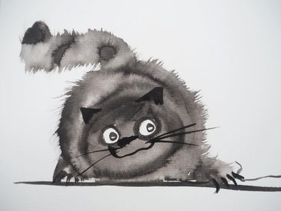 Laszlo TIBAY (born 1962)
 The cat holding...