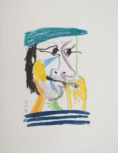 After Pablo PICASSO(1881-1973)
Self-portrait...