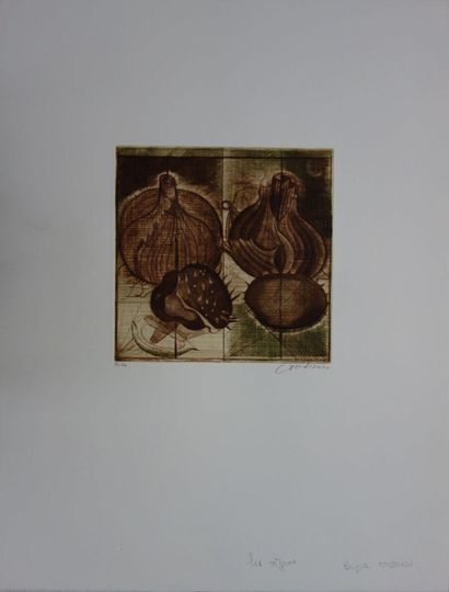Brigitte COUDRAIN
Onions, 2001
Original etching
Signed...