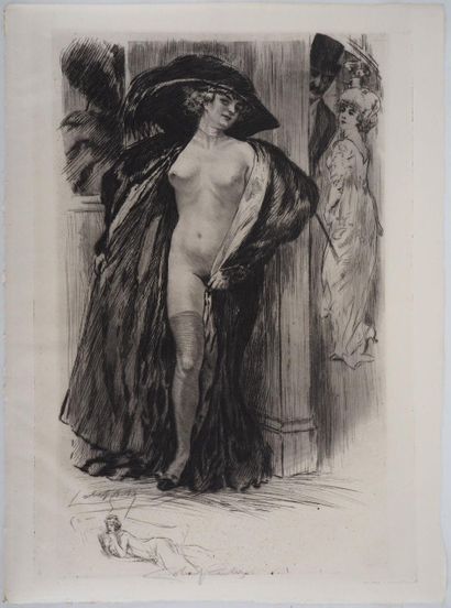 Alméry LOBEL-RICHE (1880-1950)
Nude woman,...