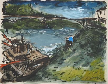 Maurice DE VLAMINCK(1876-1958)
Berges, 1951
Etching...