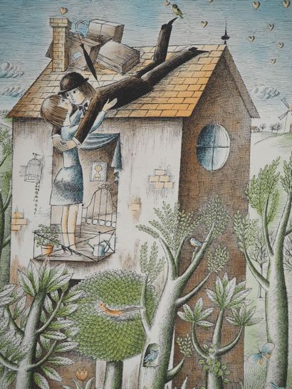 Raymond PEYNET (1908-1999)
Lovers: snack...