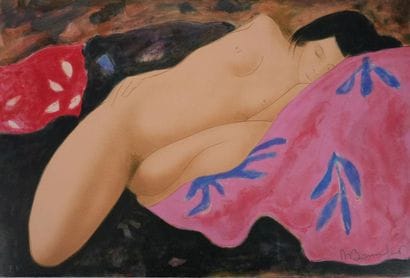 Alain BONNEFOIT (born 1937)
Sleeping nude,...