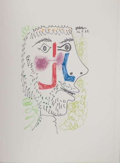 After Pablo Picasso (1881-1973)
Young man...