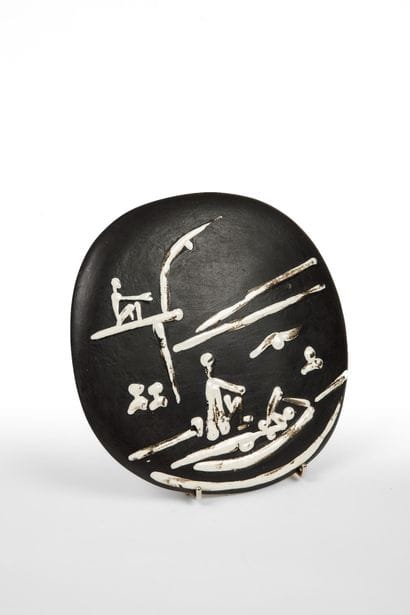Pablo PICASSO (1881-1973)
Beach scene, 1956
Round-square...