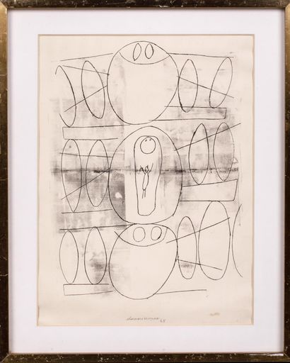 Slavko KOPAC (1913-1995)
Portraits, 1968
Encre...