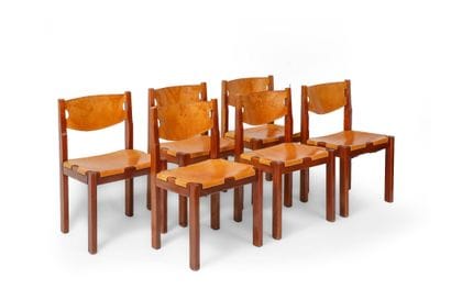 Maison REGAIN
Suite de six chaises en orme...