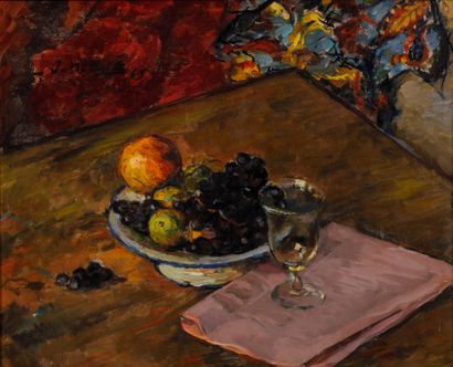 Jacques-Marie BIE
Still life with fruit,...