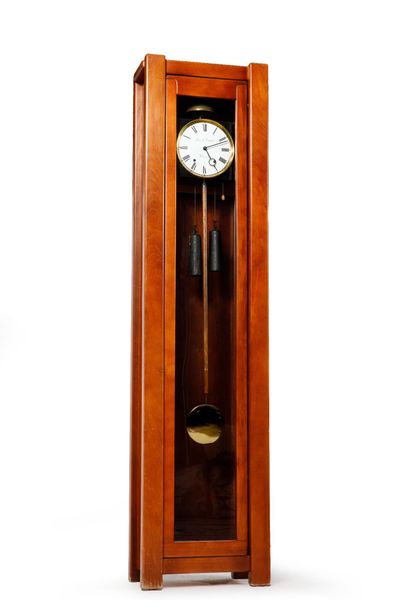Horloge comtoise en caisson rectangulaire...