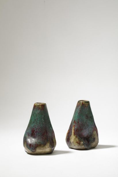 Adrien DALPAYRAT (1844-1910)
Pair of free-form...