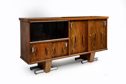 Enfilade de bureau en bois stratifié ouvrant...