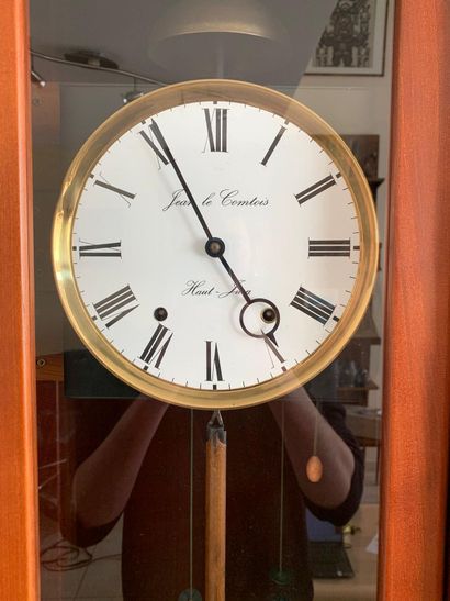 Horloge comtoise en caisson rectangulaire...