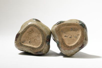 Adrien DALPAYRAT (1844-1910)
Pair of free-form...