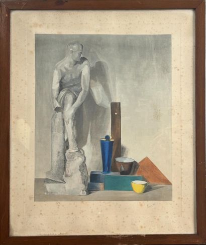 Ywan CERF (1883-1963)
Sculptor's studio
Color...