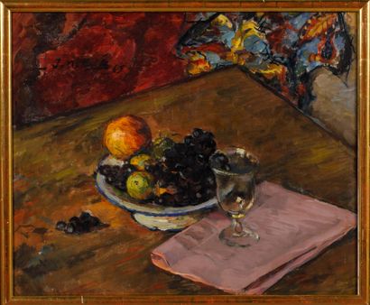 Jacques-Marie BIE
Still life with fruit,...