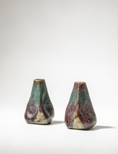 Adrien DALPAYRAT (1844-1910)
Pair of free-form...