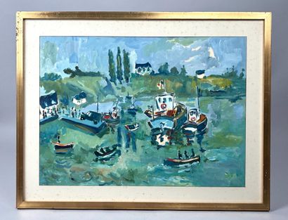 Jean-Claude PICOT (1933-2020)
PORT BLANC
Gouache...
