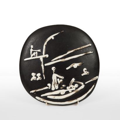 Pablo PICASSO (1881-1973)
Beach scene, 1956
Round-square...