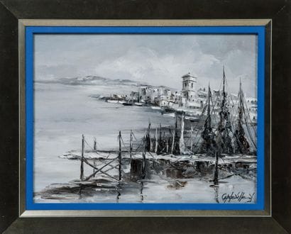 Yvan CAPDEVILLE (XXe)
Port Huile sur toile...