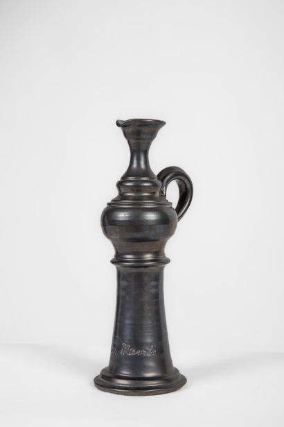 Jean MARAIS (1913-1998)
Black metallic glazed...