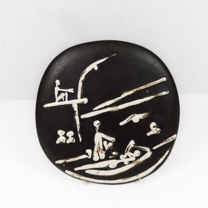 Pablo PICASSO (1881-1973)
Beach scene, 1956
Round-square...