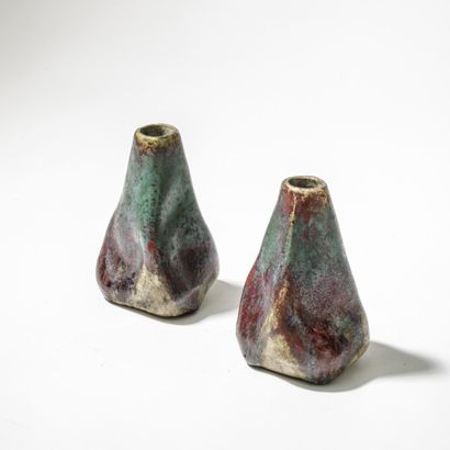 Adrien DALPAYRAT (1844-1910)
Pair of free-form...
