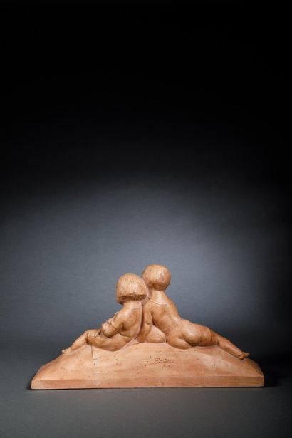 F. PACHECO (20th century)
Children huddled...