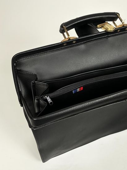 Men's briefcase or attaché case in black...