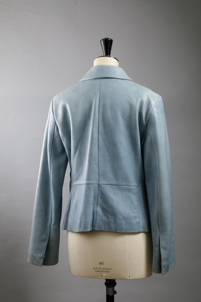 ANN TAYLOR
Light blue leather jacket for...
