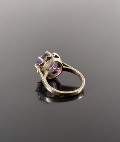 Bague en argent 800 millièmes poinçon crabe...