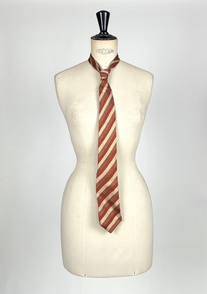 Set of five ties of various brands in burgundy,...