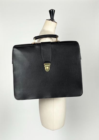 Men's briefcase or attaché case in black...