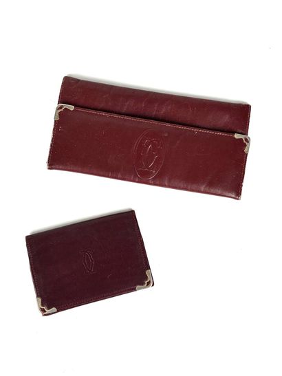 CARTIER
Set of a small wallet and card holder...