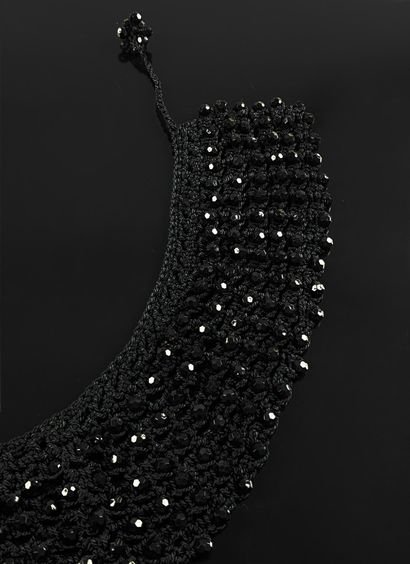 Colerette en perles de jais