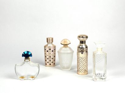 GUERLAIN
Set of five empty perfume bottles...