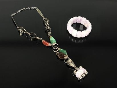 Set consisting of an amethyst bracelet and...