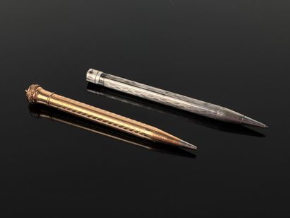 Set of two mechanical pencils, one in silver...