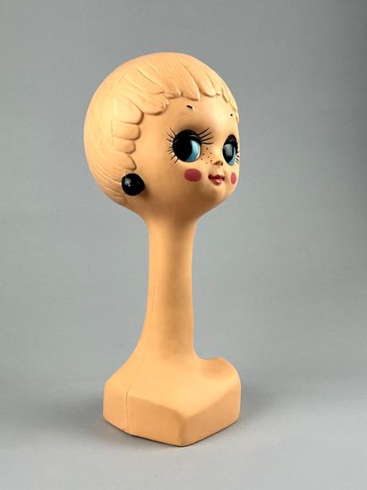 TWIGGY
Marotte ou tête à chapeau en celluloïde...