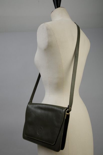 JACQUES ESTEREL PARIS
Rectangular khaki leather...