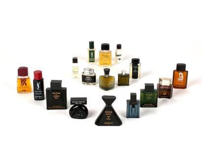 Set of 17 miniatures of perfumes for men...