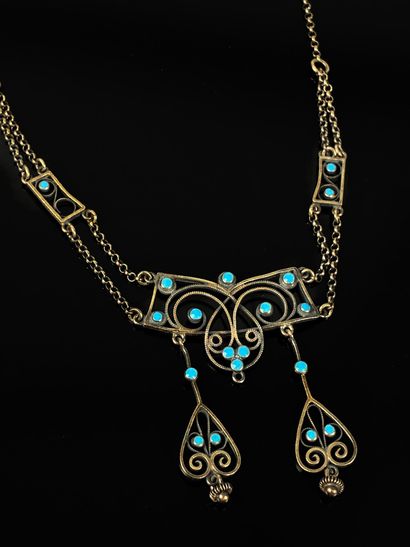Collier ras de cou en argent façon esclave...