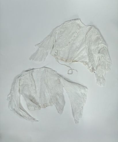 Chemisier de femme en coton et dentelle à...