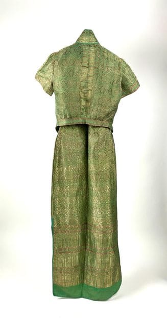 Set of a Chinese-style long dress and bolero,...
