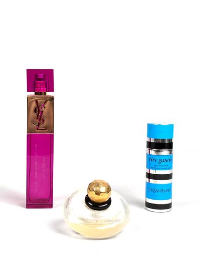 YVES SAINT LAURENT 
Ensemble de trois flacons...